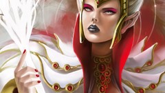 Fantasy woman white hair fantasy art