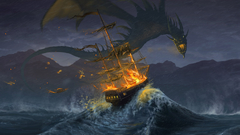 Fantasy World dragon ship