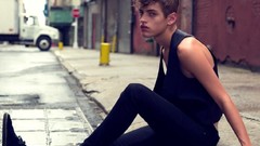 Fashion blondes male models Maxwell Runko