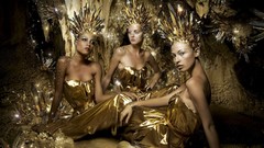Fashion golden fashion photography head dress