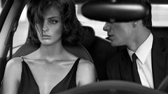 Fashion grayscale car interiors fashion photography Daria 