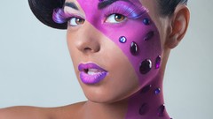 Fashion model painted body