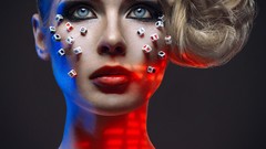 Fashion model painted body