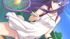 Fault tennis long hair purple hair game cg underwear panties
