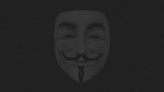 Fawkes monochrome greyscale Anonymous