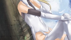 Feathers Anime blondes anime girls bodysuits