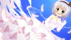 Feathers Anime wedding dresses