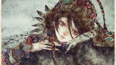 feathers fantasy art artwork anime girls Anime fantasy girl