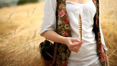 Feathers girls in nature
