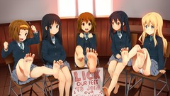 Feet anime girls school uniforms licking akiyama mio k - on 