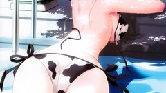 Feet ass anime girls bikini swimsuits erect nipples Sakura 