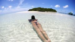 Feet barefoot Sea Beaches