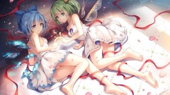 Feet ice wings Fairies crystals dress Ribbons floor bows blue 