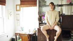 Feet legs brunettes sweaters Me In My Place magazine