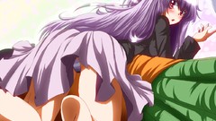 Feet schoolgirls skirts blush long hair barefoot school 