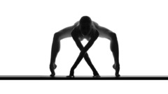 Feet silhouettes grayscale monochrome