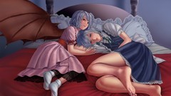 Feet wings dress socks Vampires beds red eyes Ribbons bows legs 