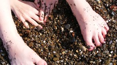 Feet woman Beaches barefoot