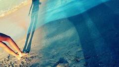 Feet woman Beaches shadows