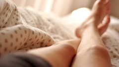 Feet woman bokeh legs barefoot