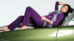 Feet woman Celebrity Selena Gomez Actress lying down