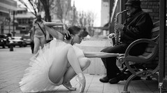 Feet woman jazz monochrome dancing musician