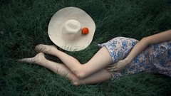 Feet woman legs barefoot