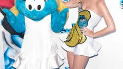 Feet woman legs katy perry blondes high heels Smurfette