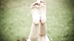 Feet woman legs soles legs up