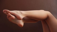Feet woman legs soles Simple Background legs up