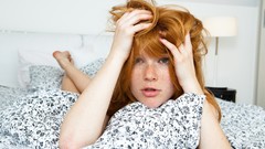 Feet woman redhead freckles models