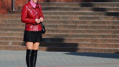 Feet woman Shoes clothes legs boots