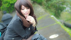 Feet woman Shoes clothes legs outdoors asians boots brunettes 