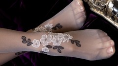 Feet woman stockings