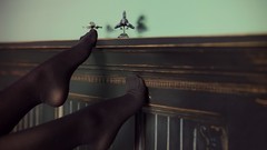 Feet woman stockings