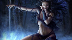 Female warriors illustrations fantasy