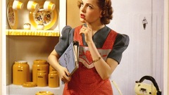 Feminist housewife retro vintage