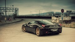 ferrari 458 Car black cars vehicle Ferrari urban