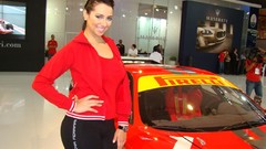 Ferrari models red cars girls with cars MILF