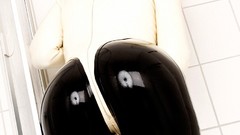 Fetish models bathroom latex