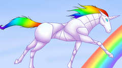 Fiction Animals unicorns rainbows