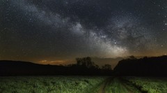 Fields night sky