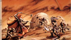 Fight goblin spear axe