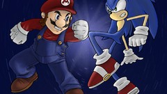 Fight Mario nintendo Sonic versus tails Luigi Sega Entertainment