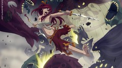 Fight redheads Scarlet Erza
