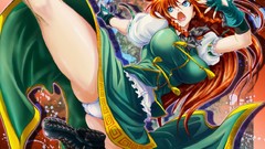 Fighters hats gloves long hair blue eyes braids touhou open 