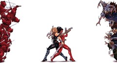 Fighting artwork marvel comics comics girls