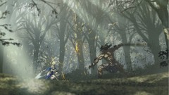 Fighting saber Swords anime girls fate stay night forests fate 