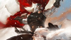 Fighting thor mythology odin marvel comics fantasy art