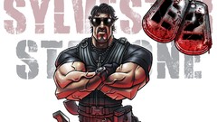 Film action fan art sylvester stallone The Expendables 2 dog 